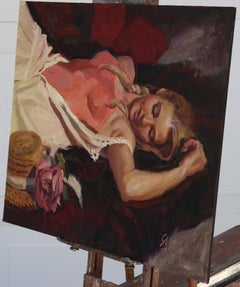 Pensamientos sin nubes, Pintura al óleo