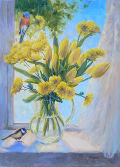 The Spring Morning Visitors, Oil Painting