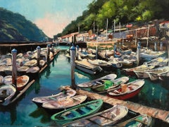Los barcos de San Sebastián, Pintura al óleo