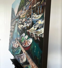 Los barcos de San Sebastián, Pintura al óleo