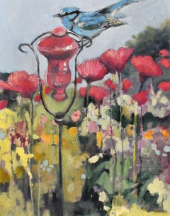 Gartenbesuch, Ölgemälde