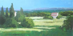 Vista verso le montagne, Provenza, Pittura originale