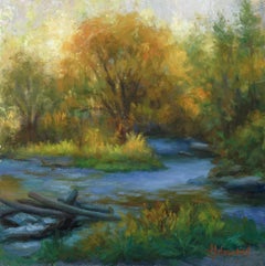 Approche du soir, peinture à l'huile