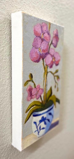 Pink Orchid, Oil Painting