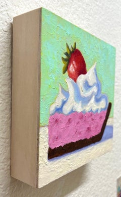 Strawberry Mousse Pie, Oil Painting