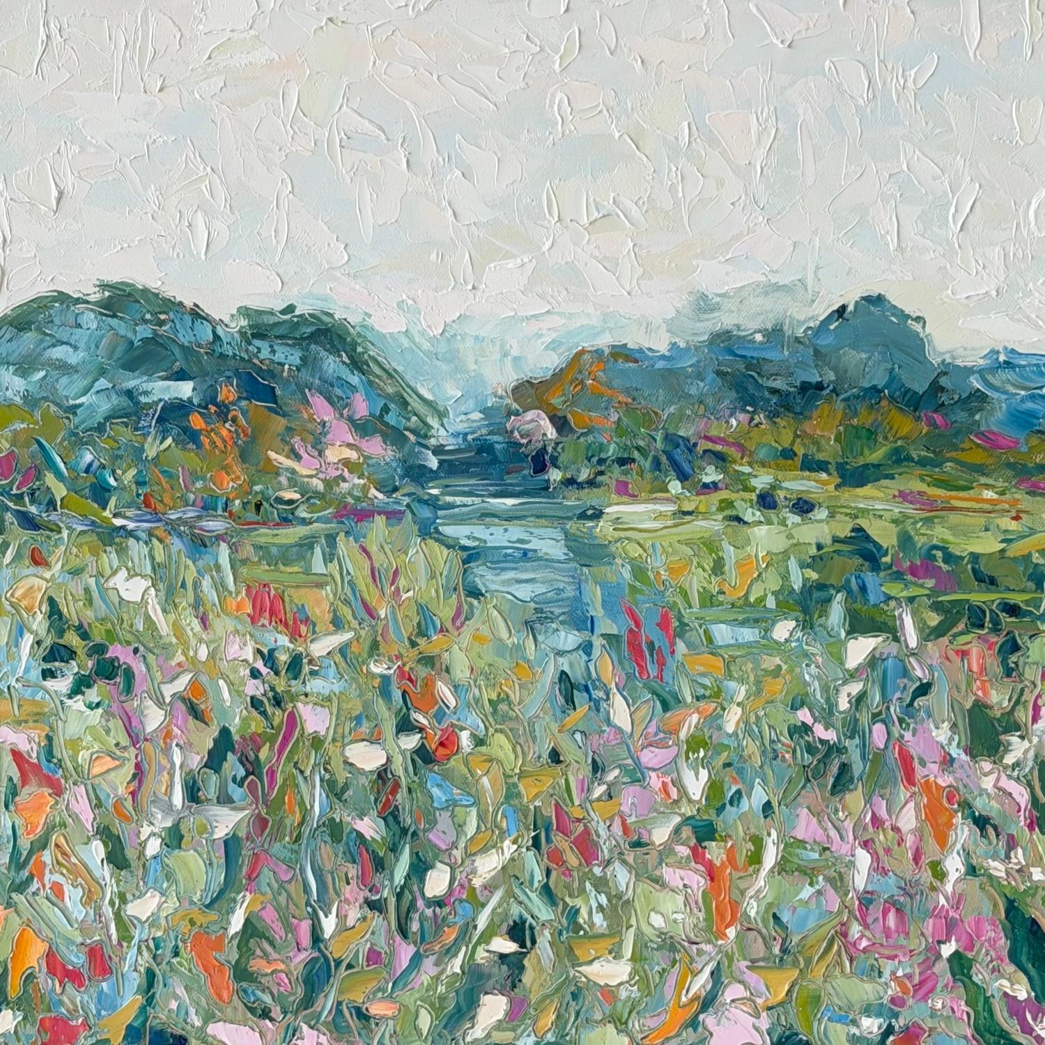 Karen Barton Landscape Painting - Glorious Day, Oil Painting
