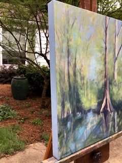 River Cypress, Spring Light, Oil Painting
