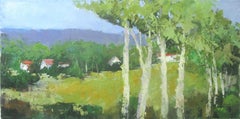 Field and Trees, France, Original Painting