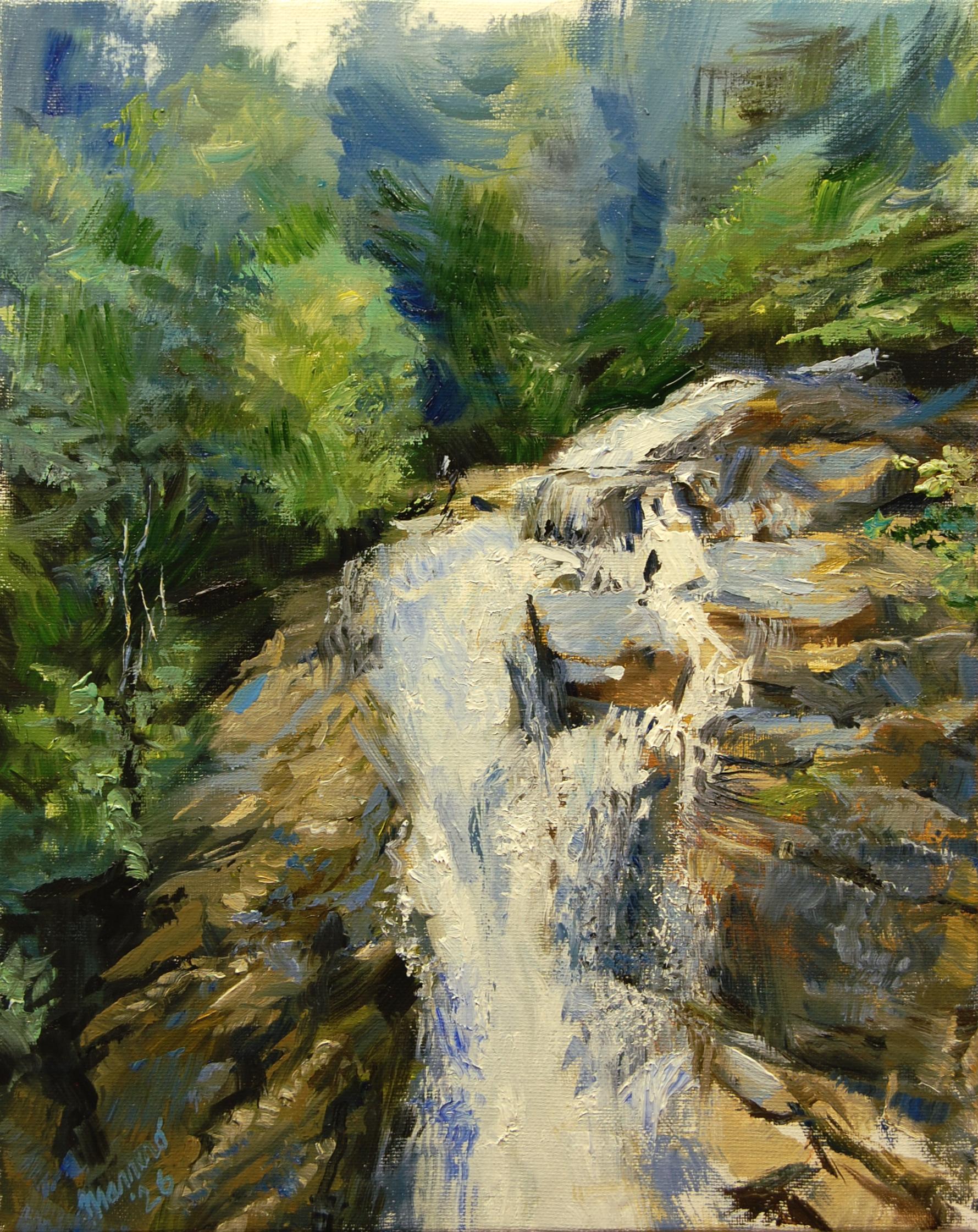 Pitch Fork Falls Skagway, Alaska, Oil Painting