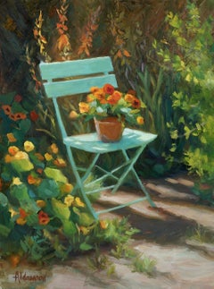 « Garden Glow », peinture à l'huile