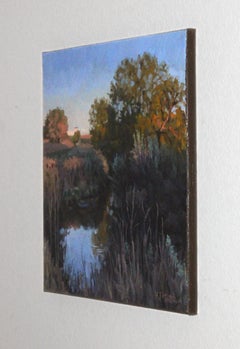 Vicino alle acque tranquille, dipinto a olio