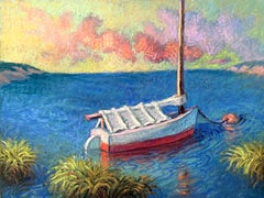 Sunrise, Framed by Seagrass, Original Painting