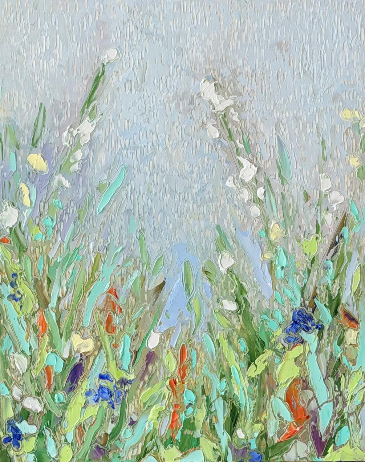 « Un ciel bleu à l'horizon », peinture à l'huile