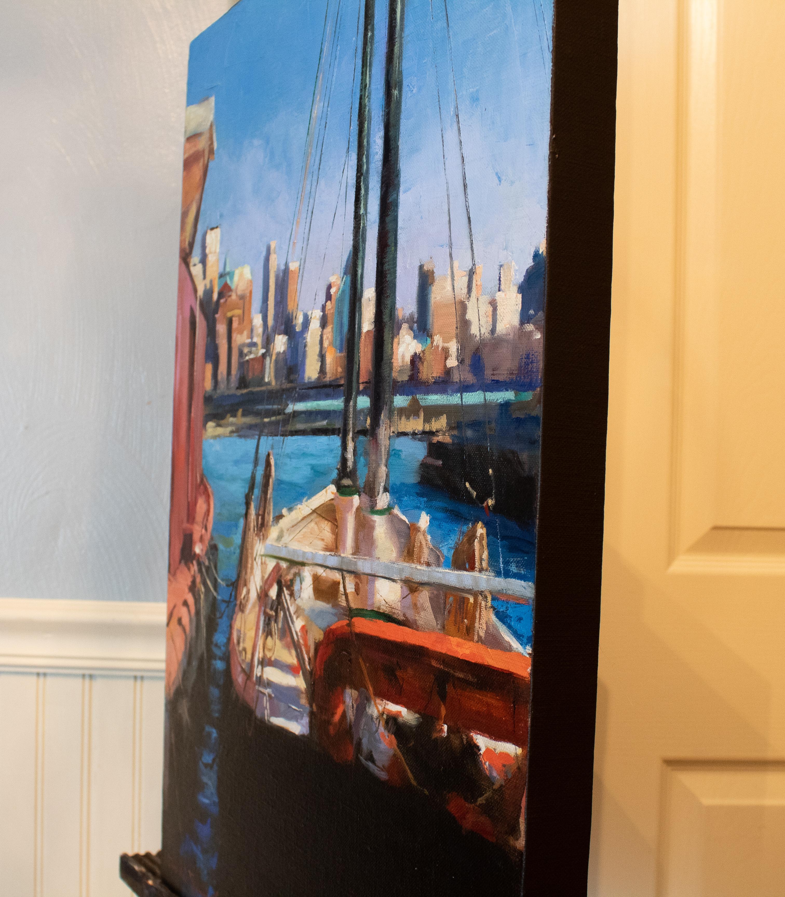 View across the East River - Painting by Jonelle Summerfield