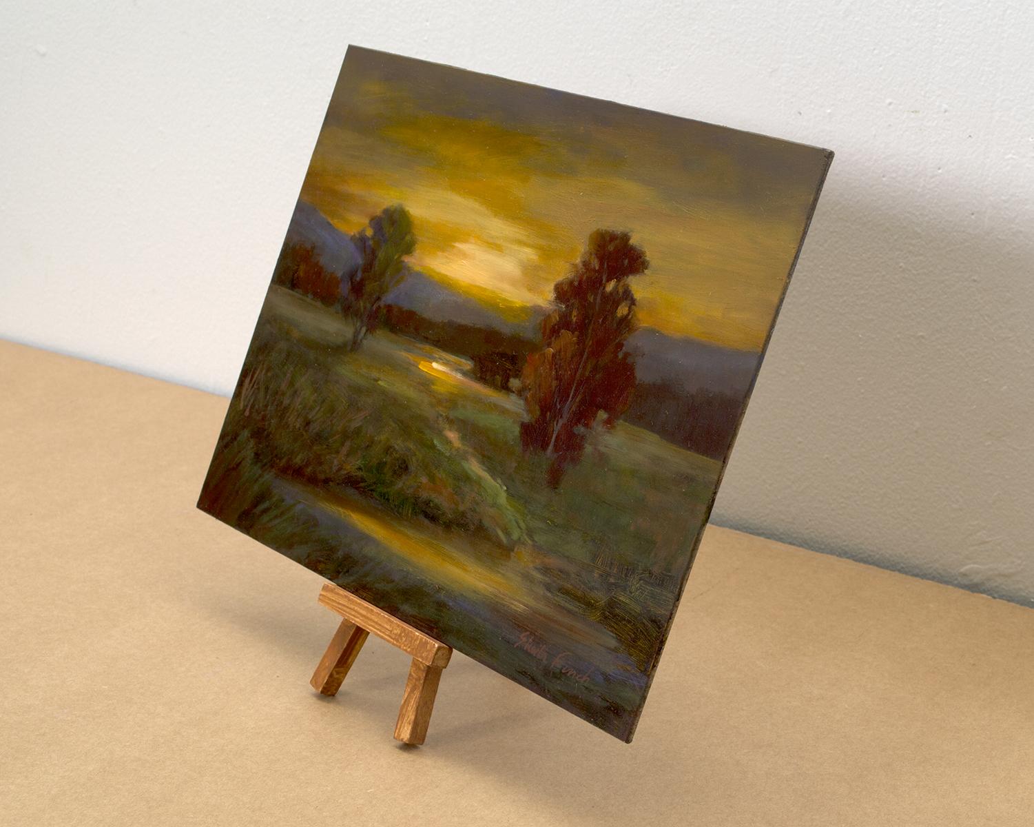 <p>Artist Comments<br />From my Nocturnes series. I love the way light glows and creates lush deep colors across the land just after the sun sets. I've been working on this painting for two years, patiently building up multiple luminous thin veils