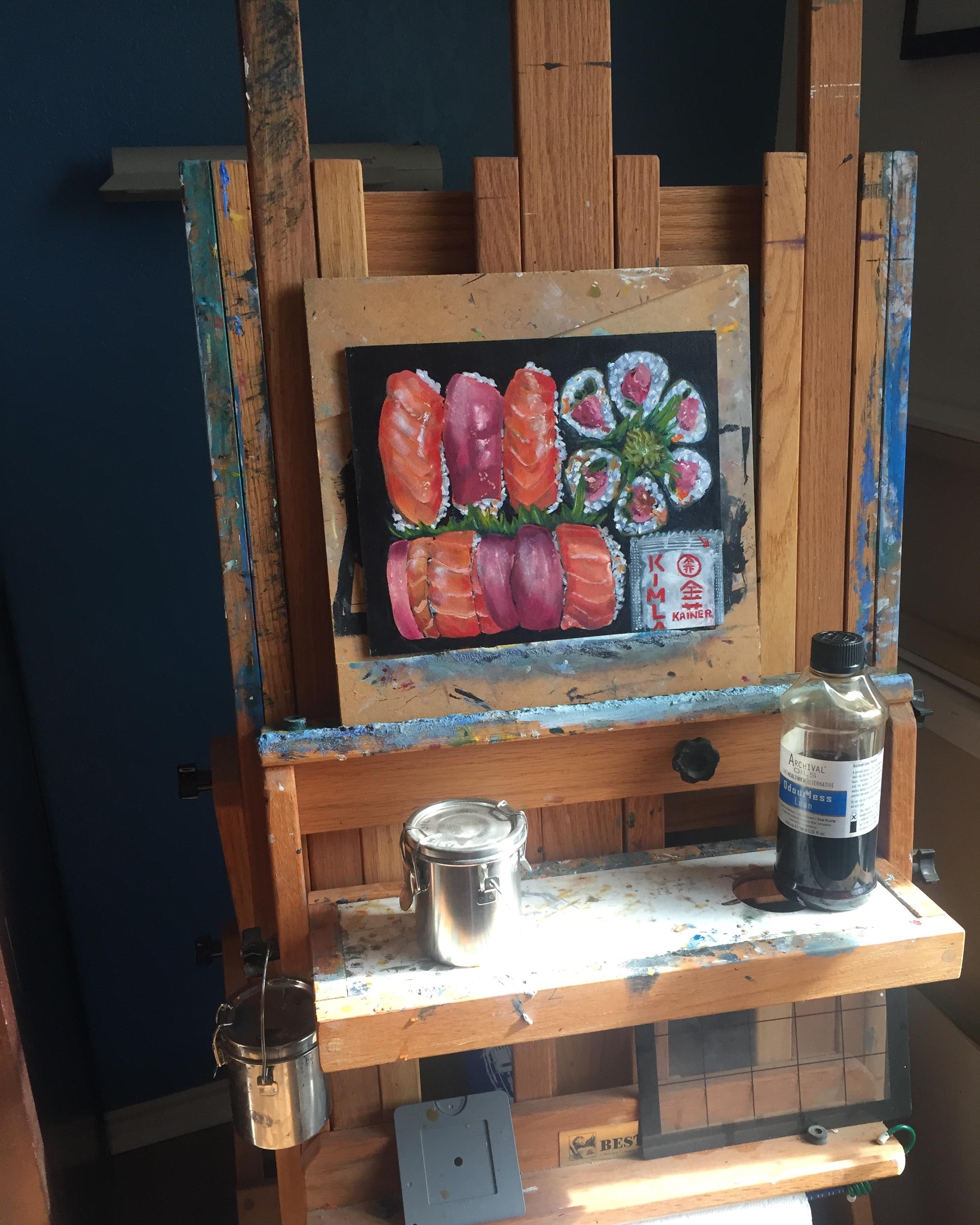 Sushi I - Pop Art Painting by Kristine Kainer