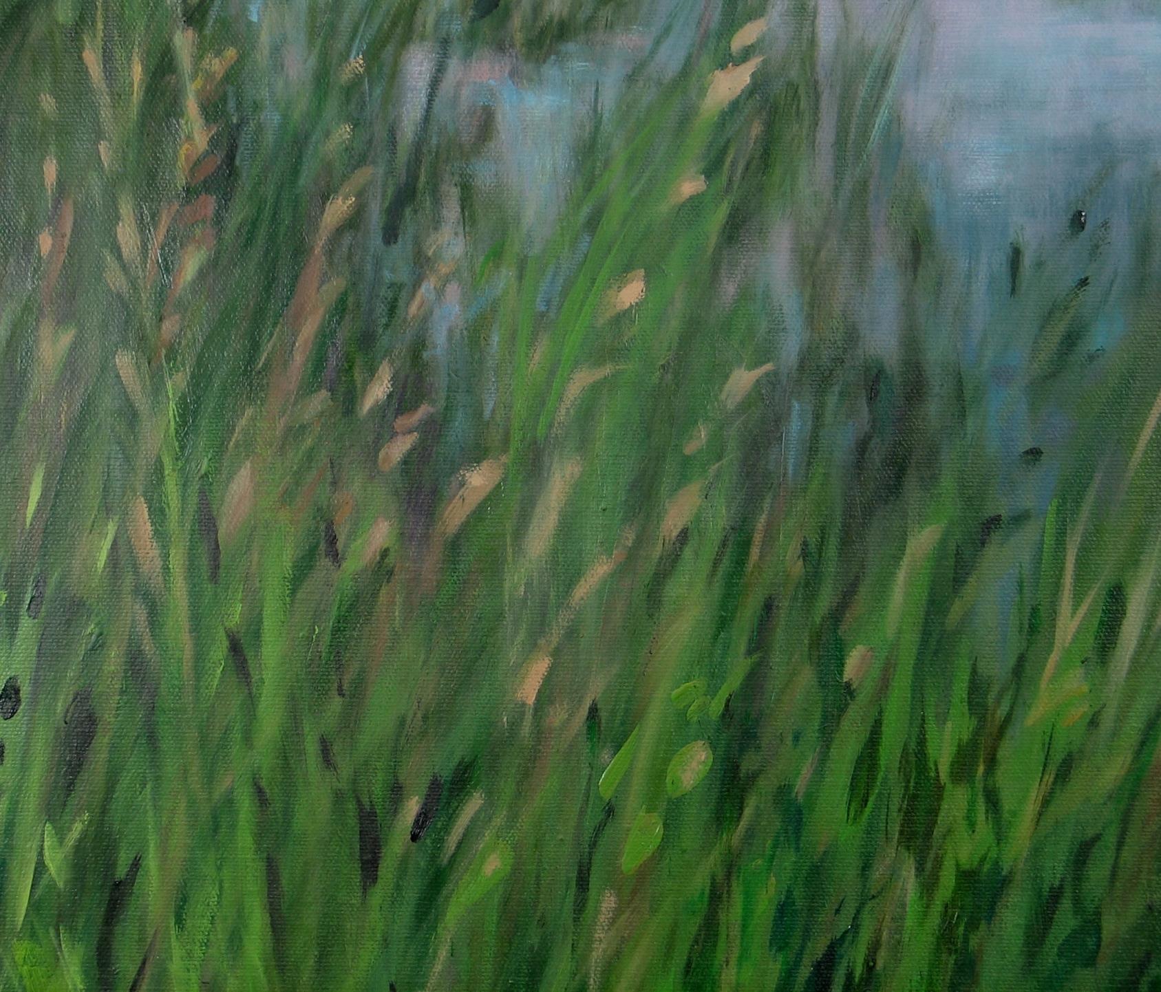 Lake In The Prairie - Impressionist Painting by Suzanne Massion
