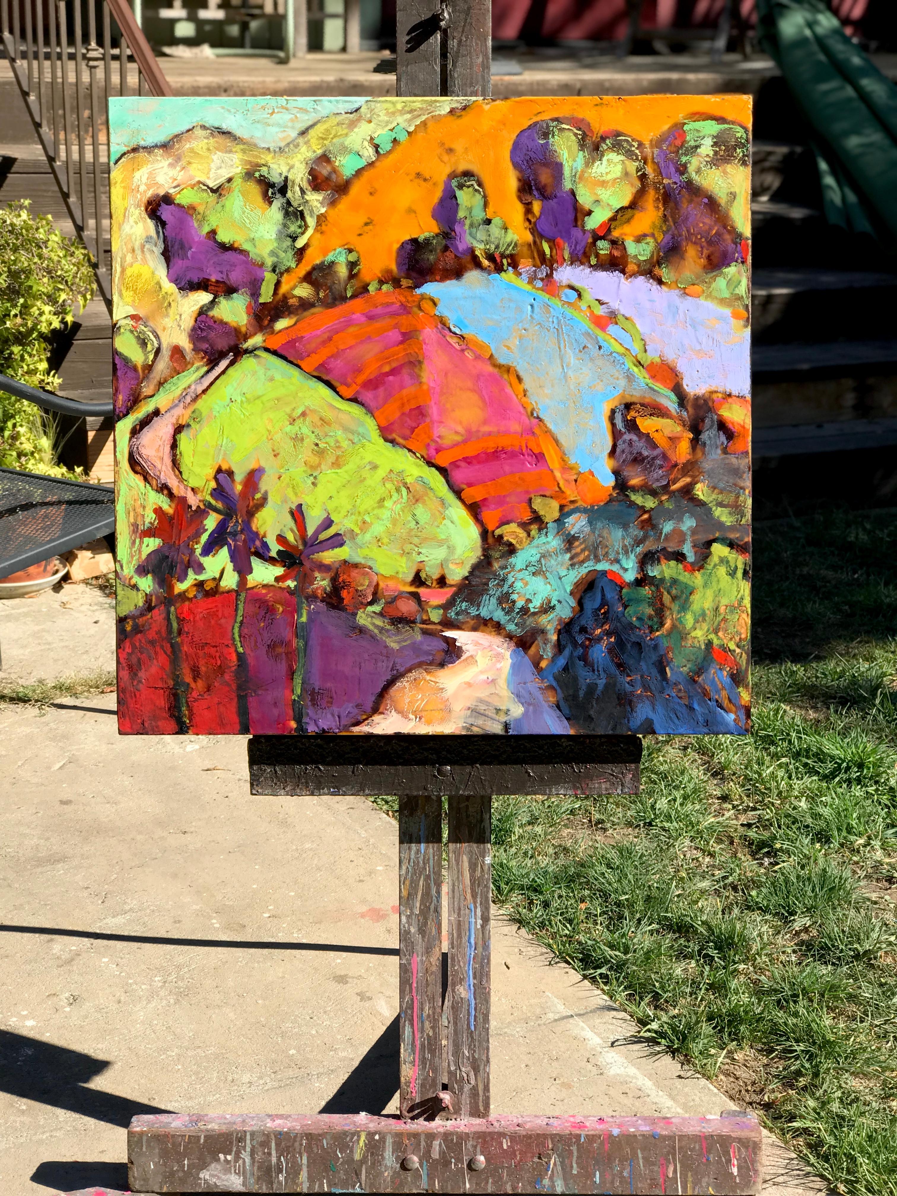 Stagecoach Road - Expressionist Art by James Hartman