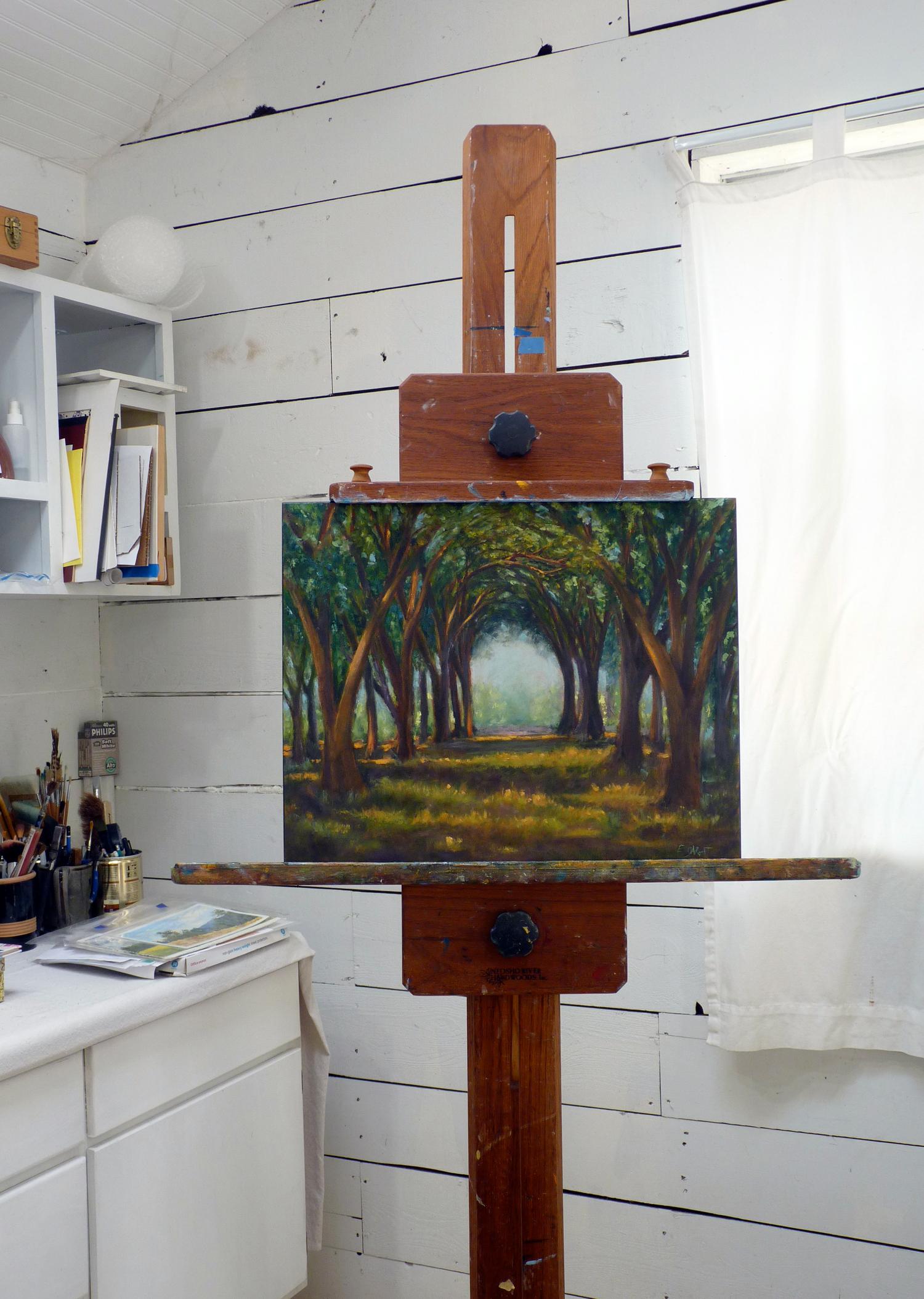 Morning Awakens the Grove - Impressionist Painting by Elizabeth Garat