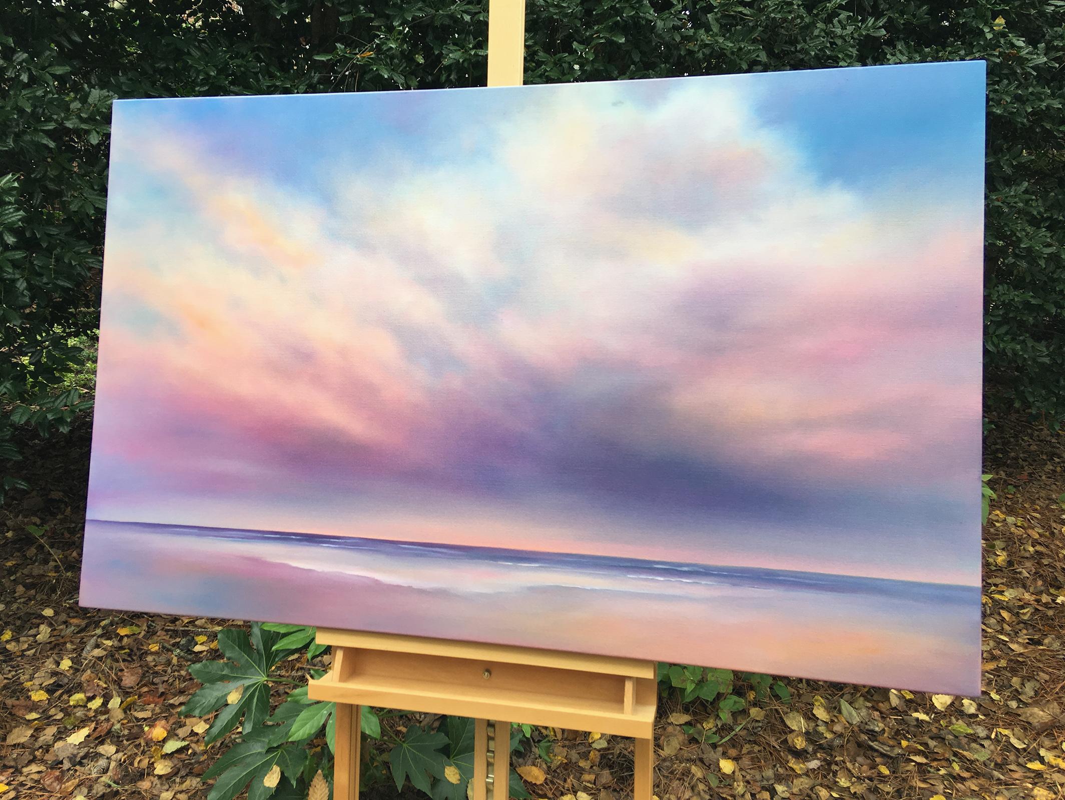 <p>Artist Comments<br>I find infinite inspiration in the beach sky, especially at dusk when amplified colors appear over the ocean. The display in a warm palette is welcomed by the clouds like paint on an artist;s blank canvas.</p><p>About the