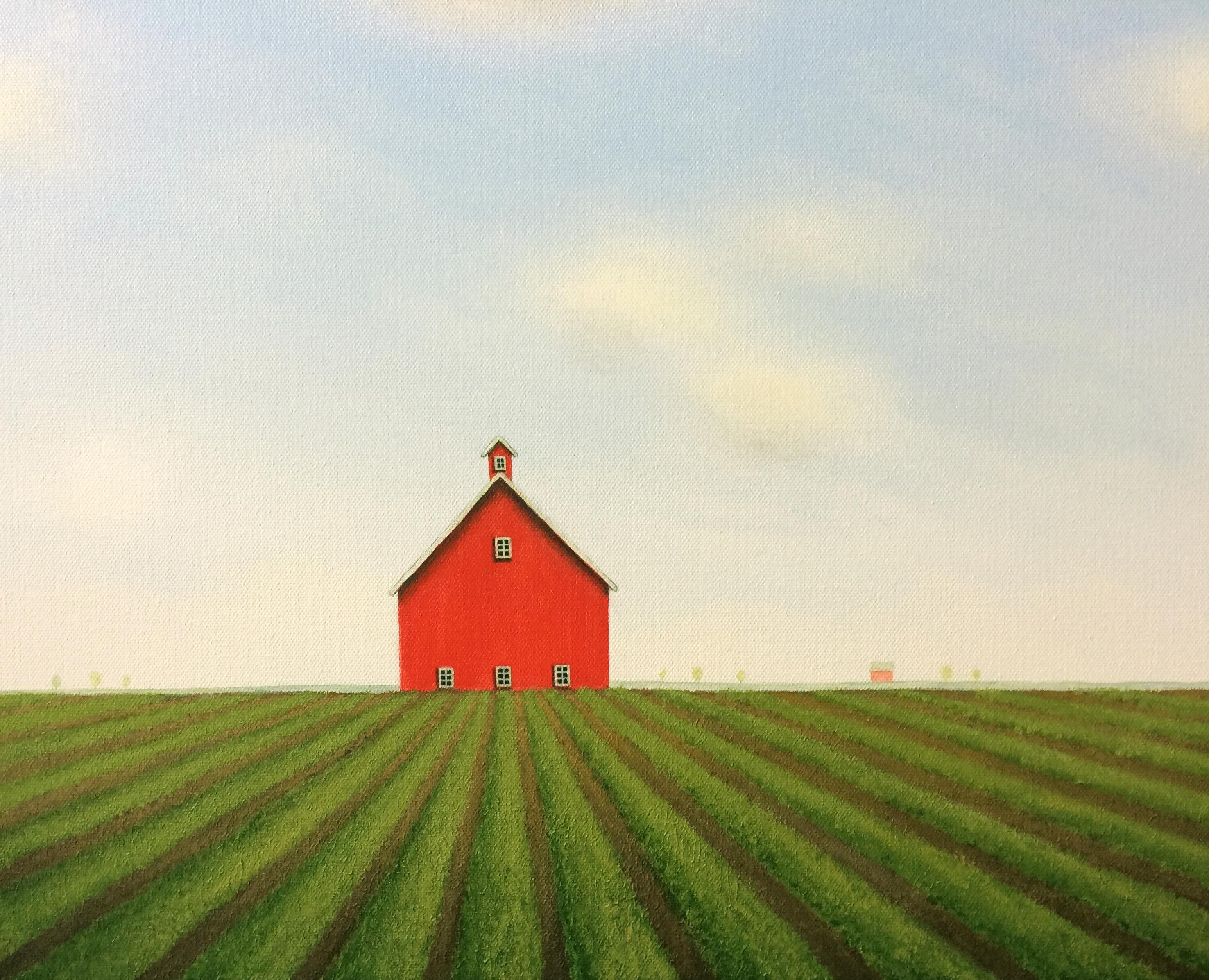 Rows Under The Big Summer Sky - Painting by Sharon  France