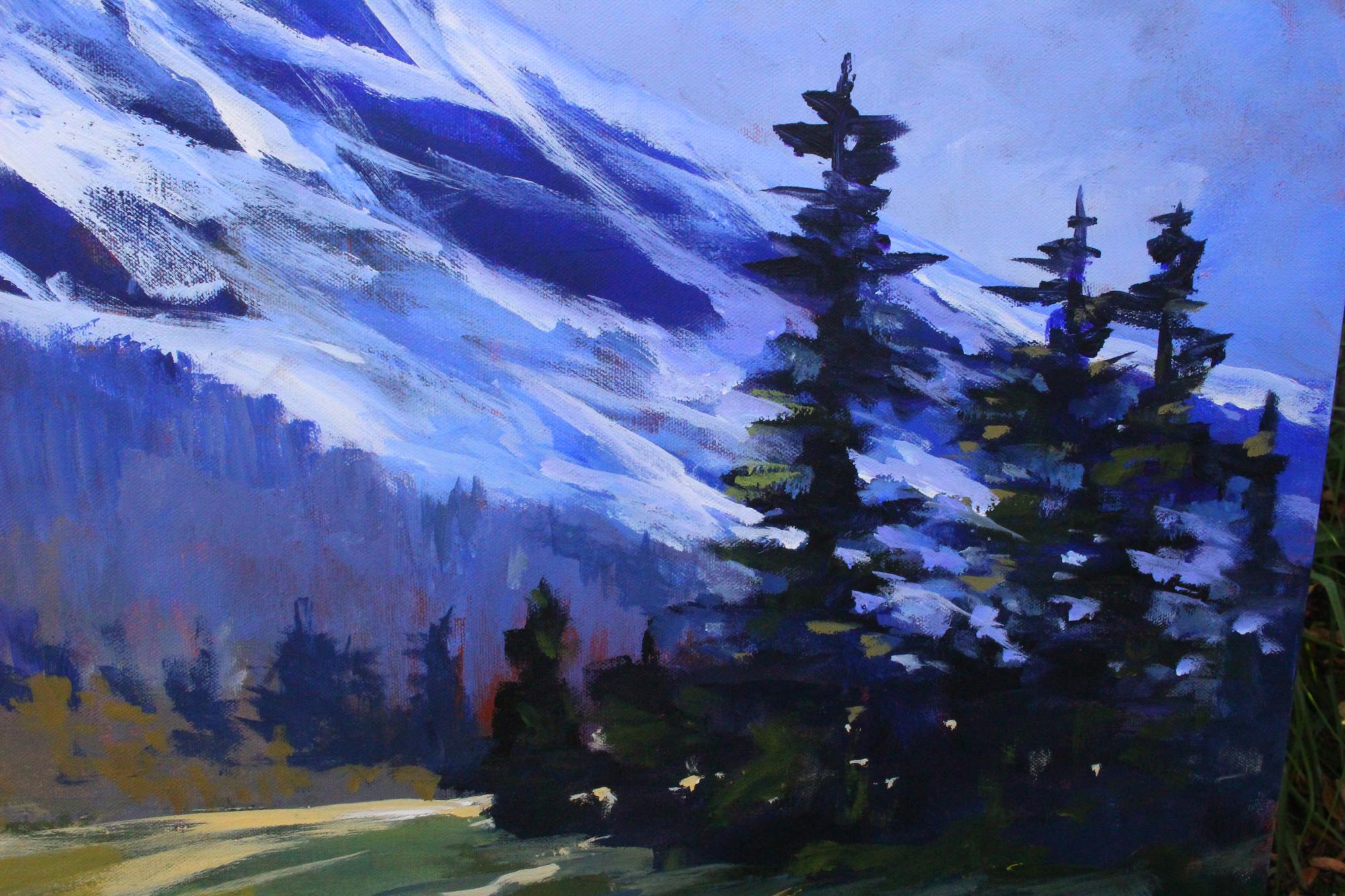 Foot of the Mountain - Impressionist Art by Nancy Merkle