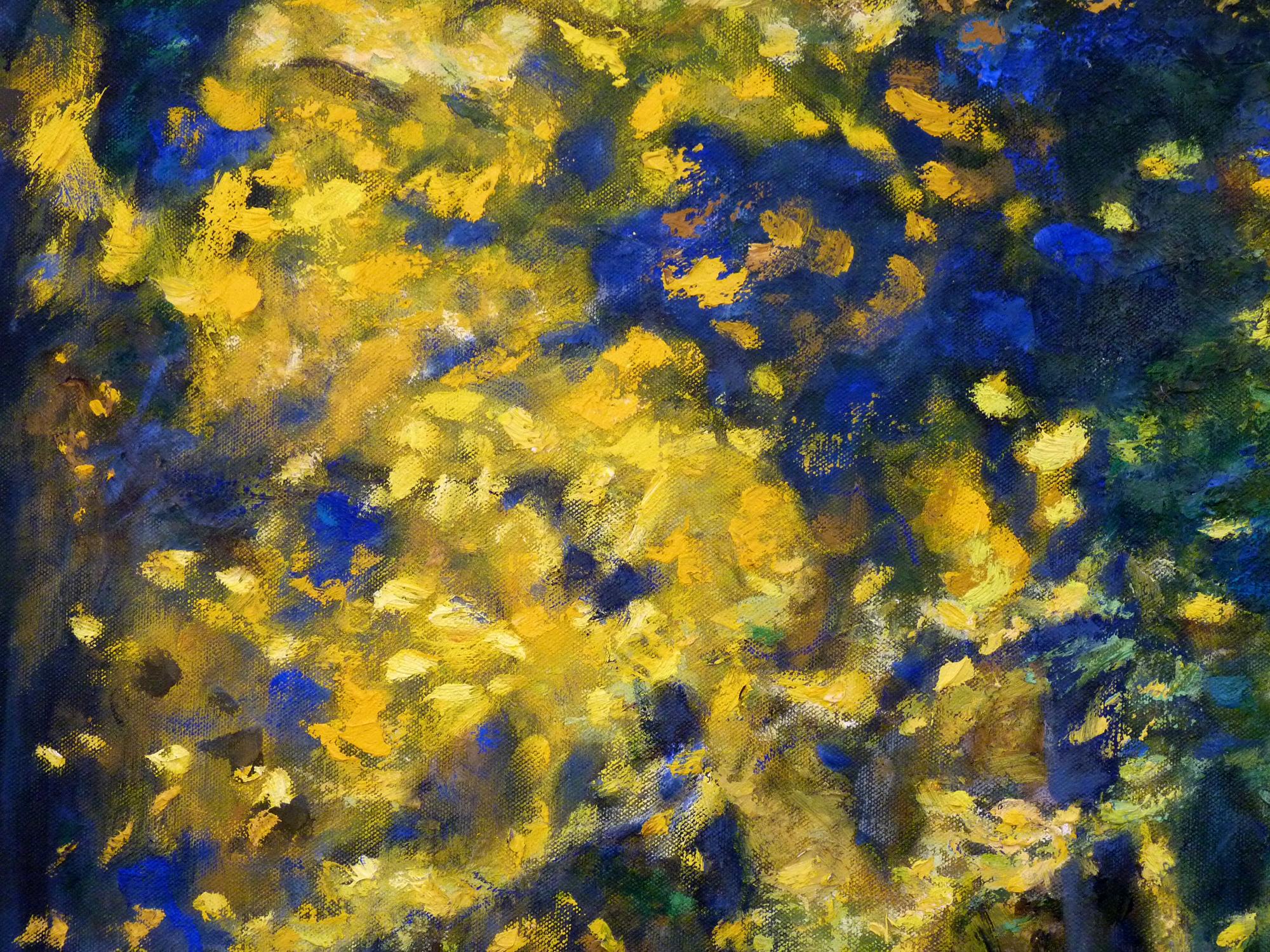 Ghost River, Scattered Gold - Impressionist Painting by Elizabeth Garat