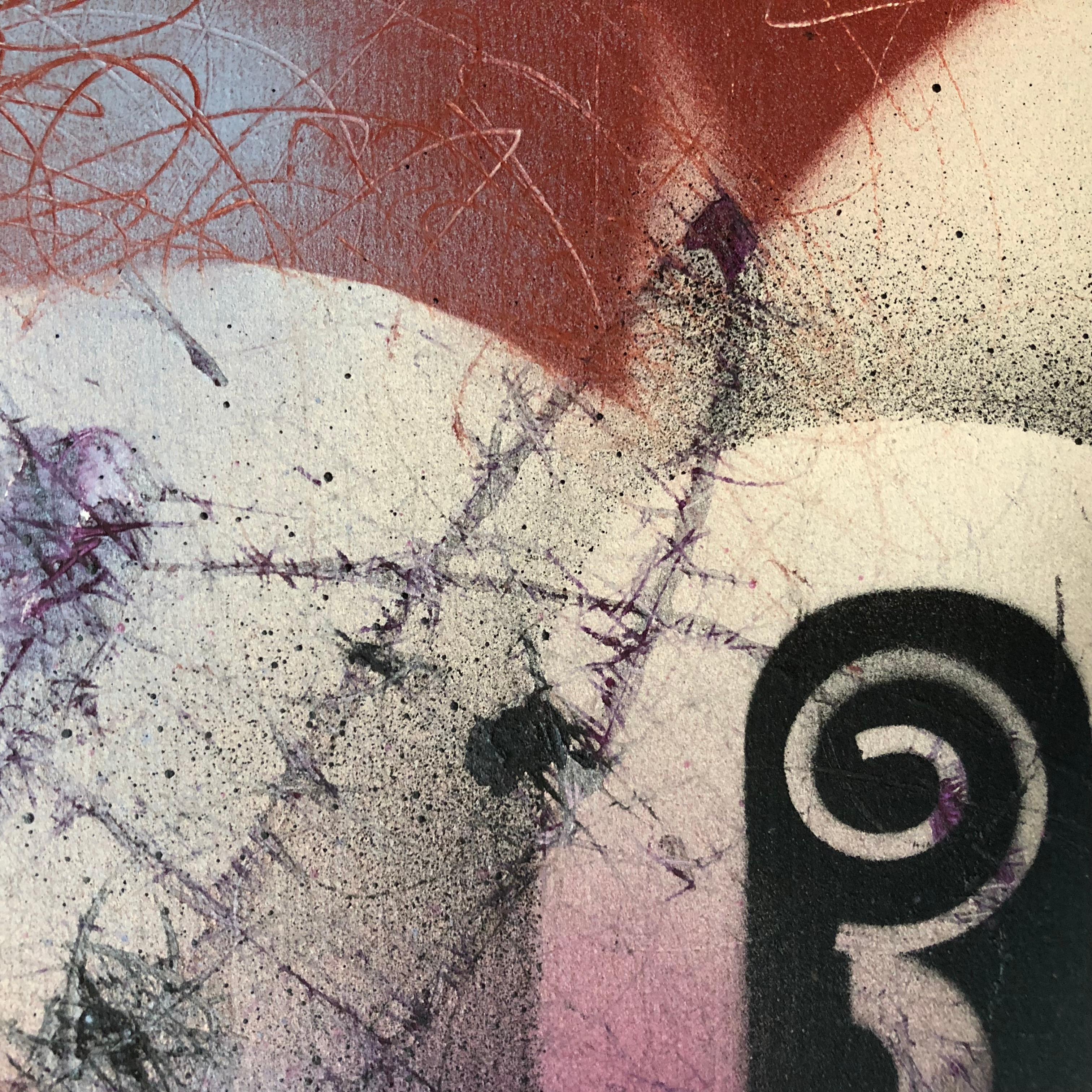 Grip (Grau), Abstract Painting, von Janine Etherington