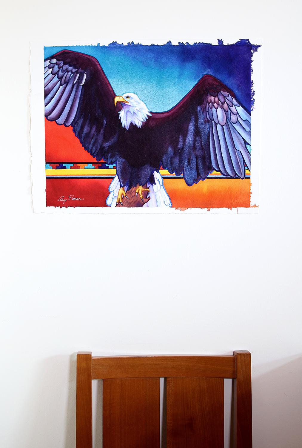 <p>Artist Comments<br /> I wanted to redefine the image of our national bird (which is also a powerful and sacred animal in many Native American cultures) to incorporate every individual who belongs to this country, hence the Indian design details