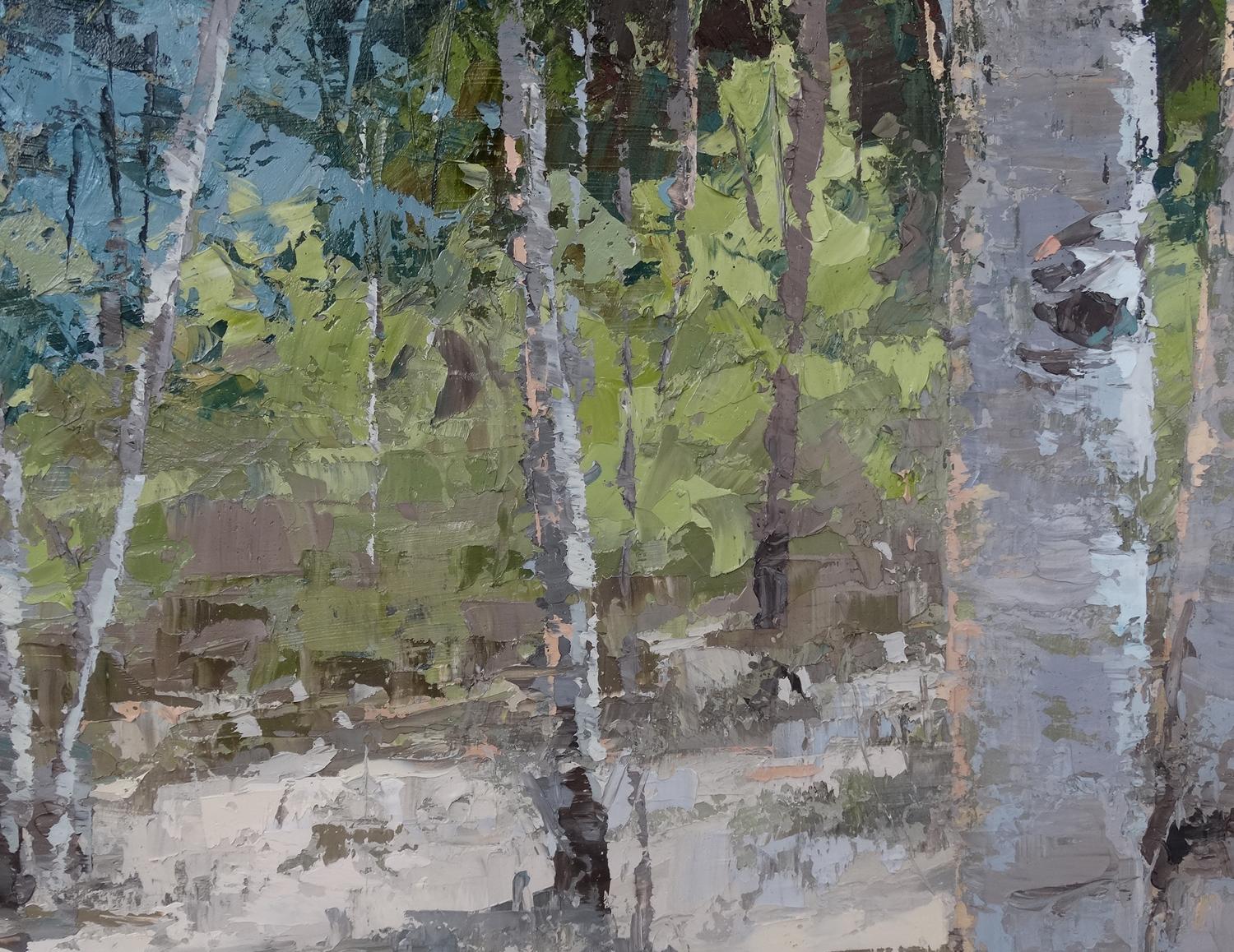 Timeless - Gray Landscape Painting by Tricia May