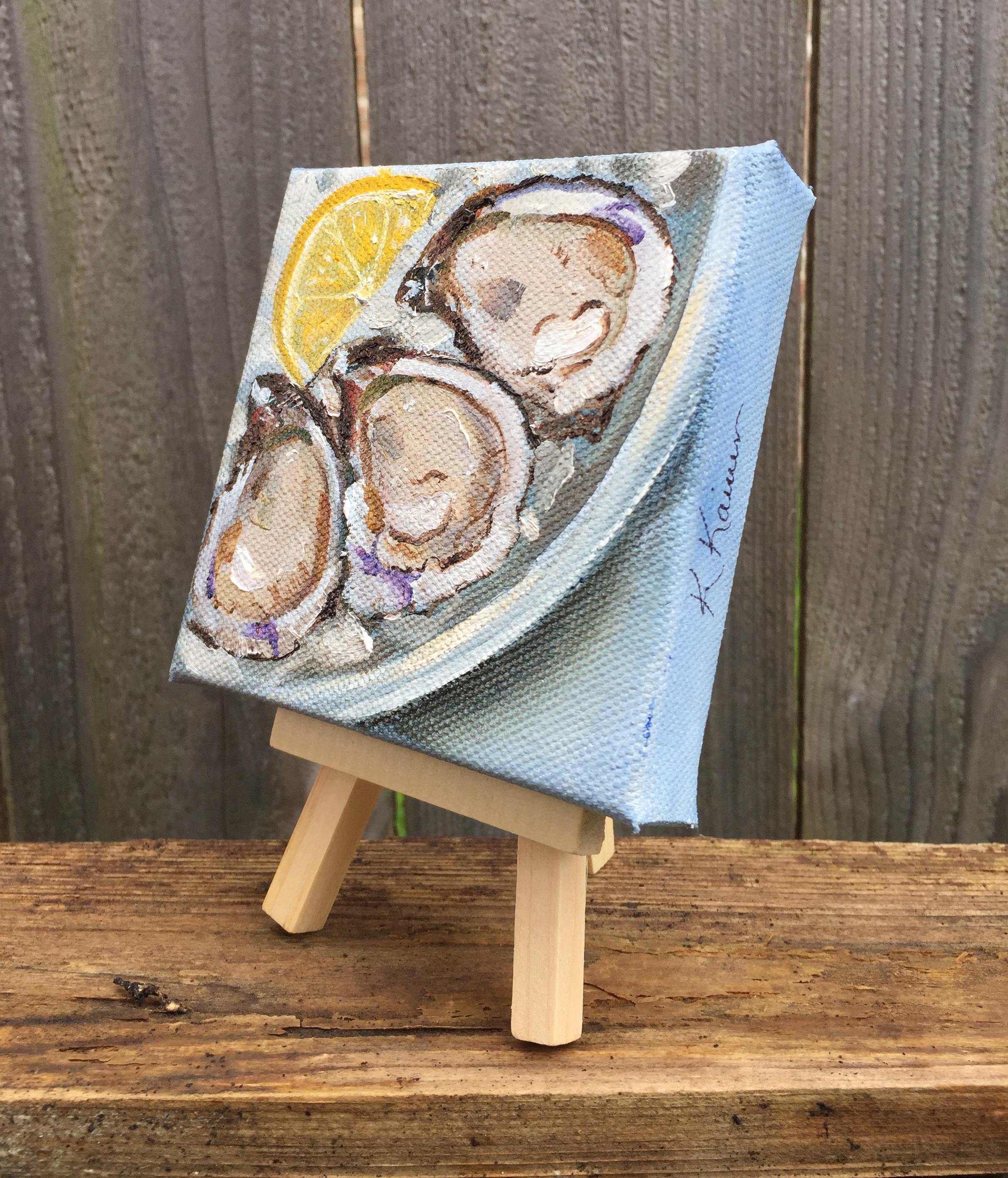 Oysters with Lemon - American Realist Art by Kristine Kainer