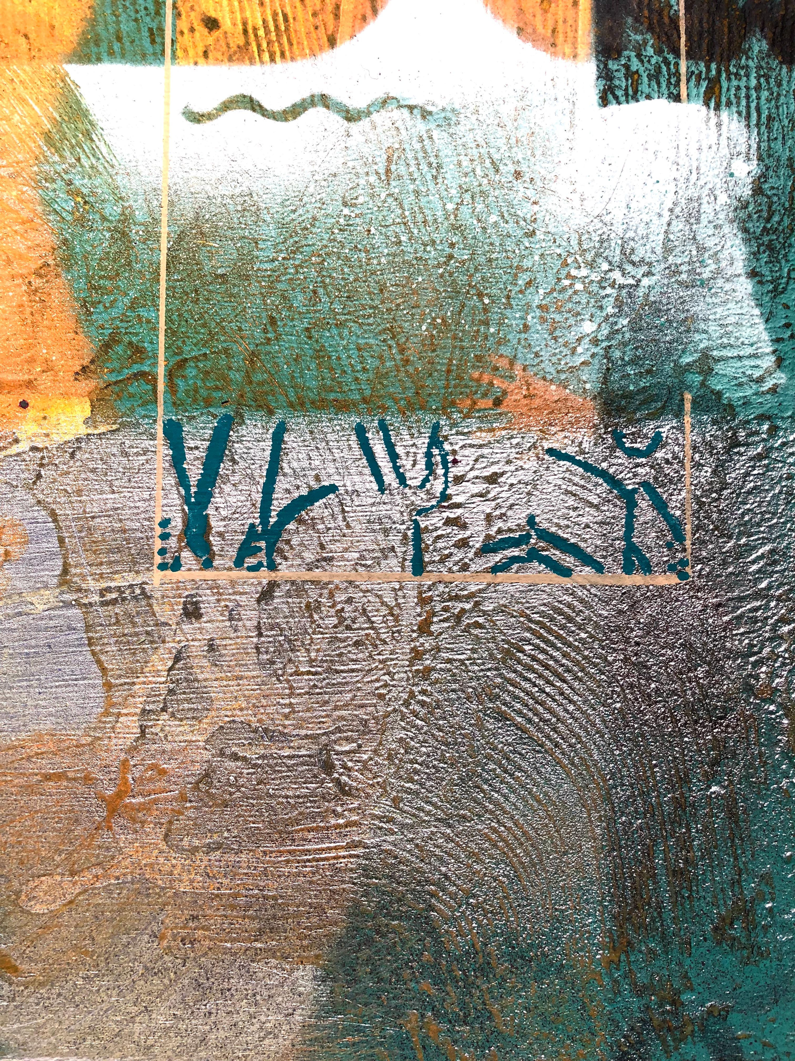 Wakonda - Abstract Painting Beige di Janine Etherington