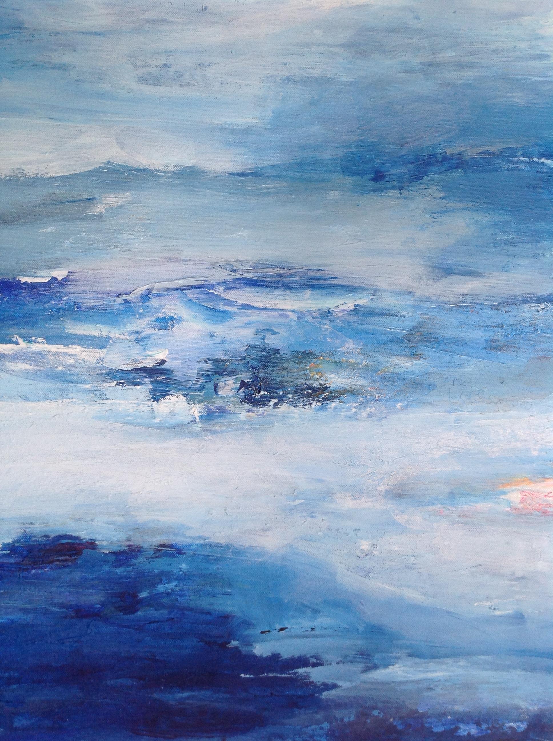 Riflessi dell'oceano - Abstract Painting Blu di Hilma Koelman
