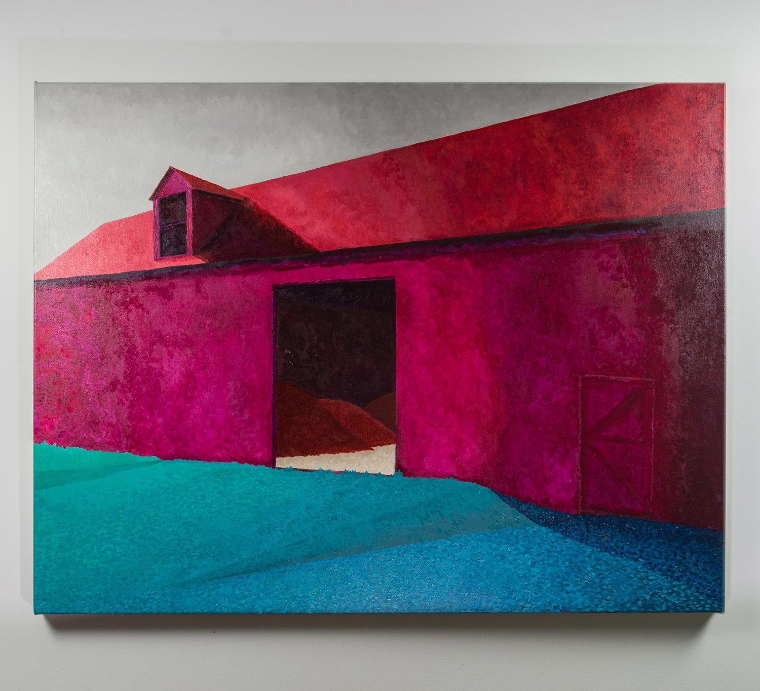 Bubble Gum Barn - Contemporary Painting by Sean Williams
