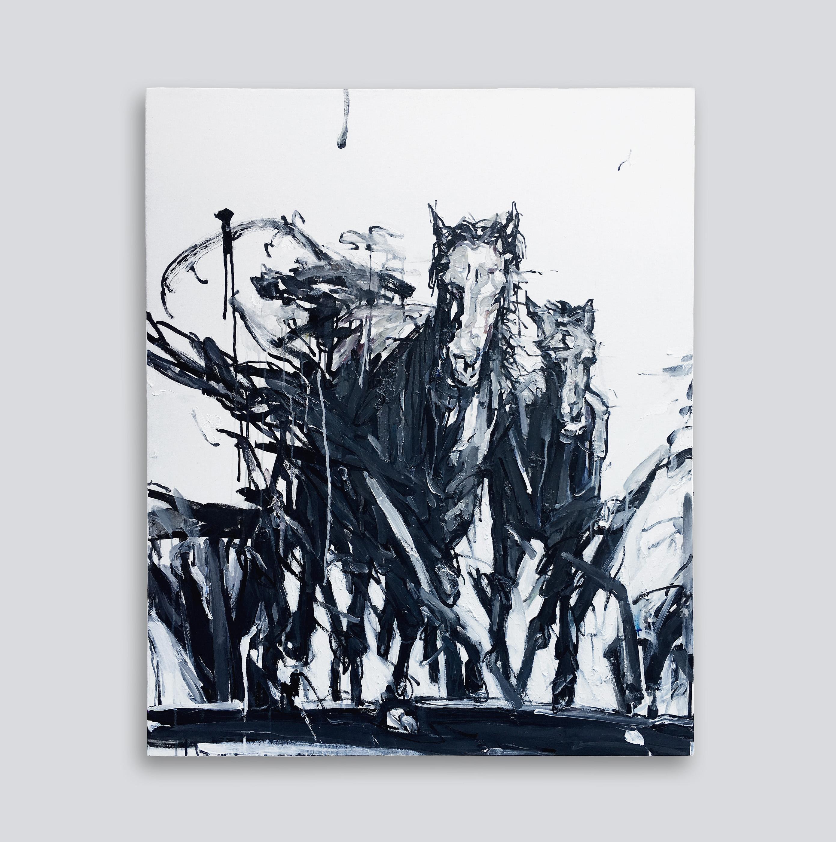 The Herd - Abstract Expressionist Art by Shao Yuan Zhang