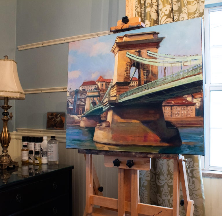 Jonelle Summerfield - Chain Bridge of Budapest II For Sale at 1stDibs