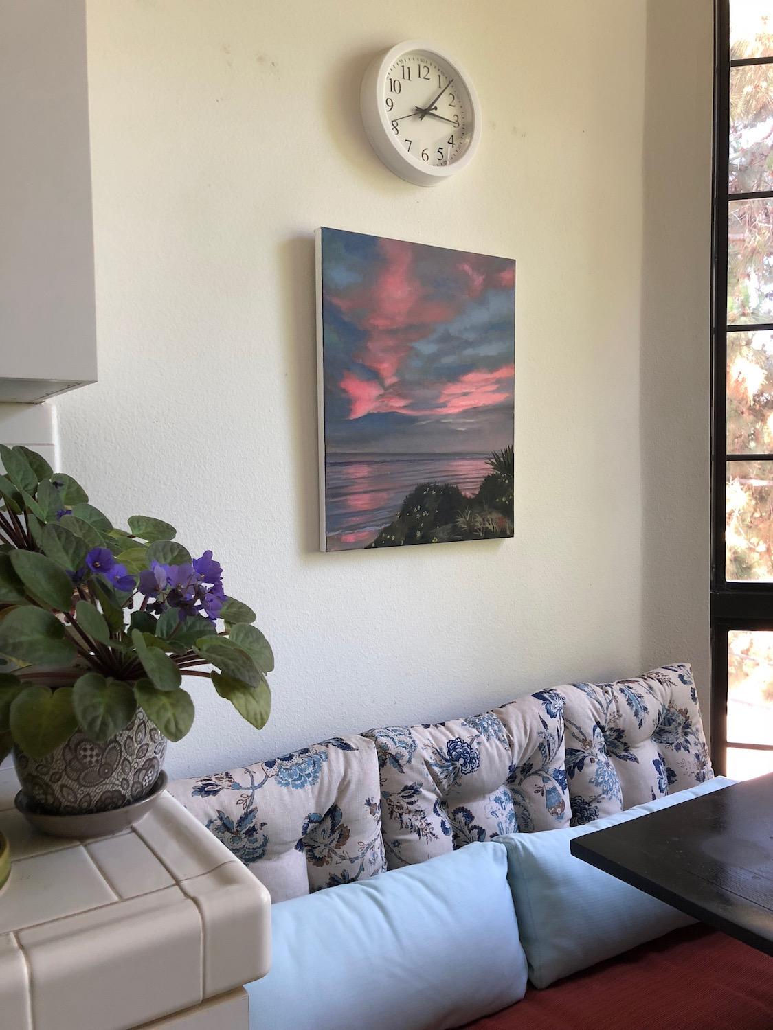 <p>Artist Comments<br>In the inspiration for this painting, an evening walk along the Pacific Coast north of Santa Barbara was illuminated by a glow the color of sea pinks.</p><p>About the Artist<br>Jesse’s scenes of Los Angeles capture the essence