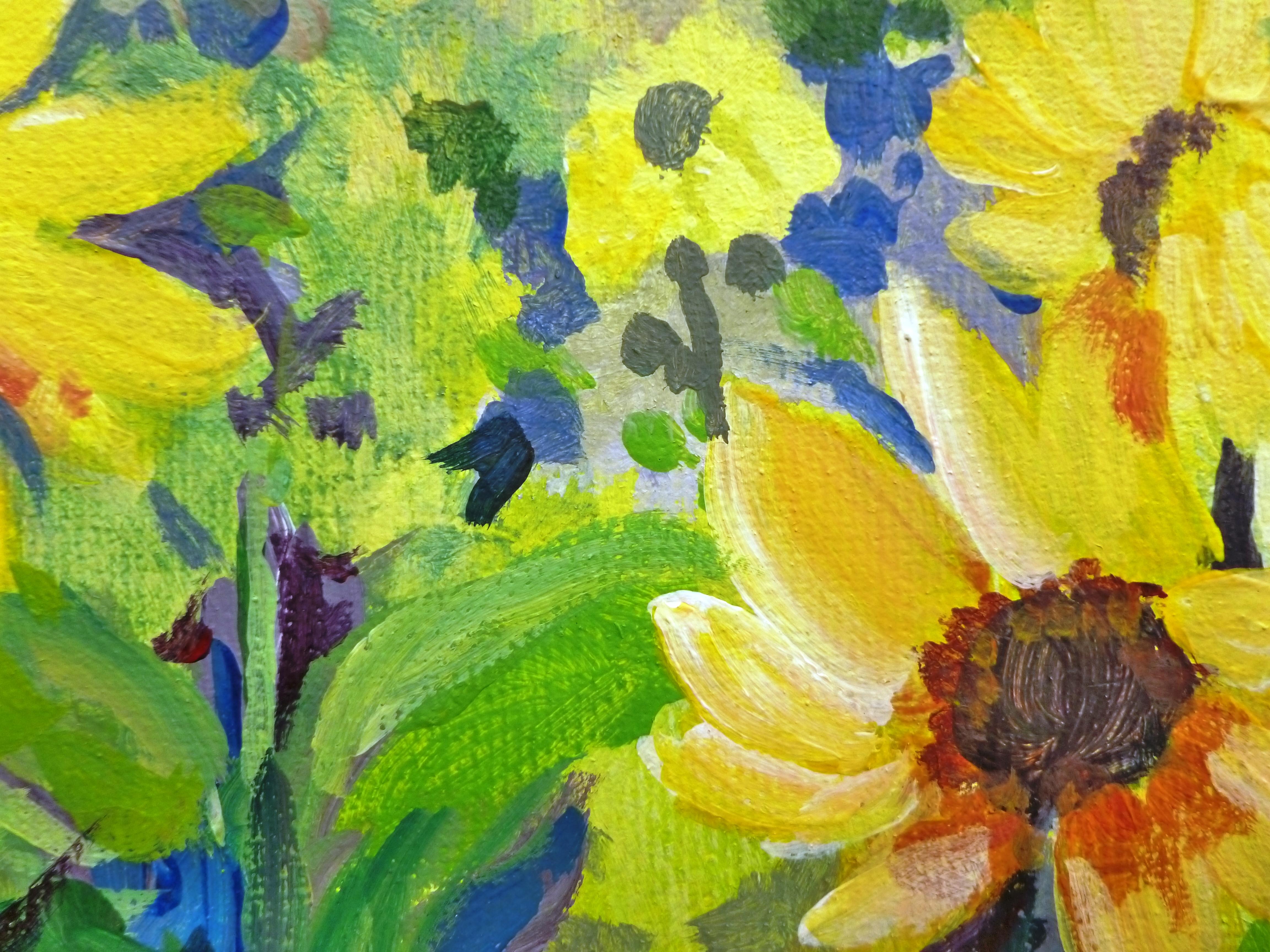 <p>Artist Comments<br />Summer in the country, and lots of space to grow things; that's what I hope this painting says. There doesn't seem to be a happier garden than sunflowers en masse.</p><p>About the Artist<br />Catherine McCargar created her