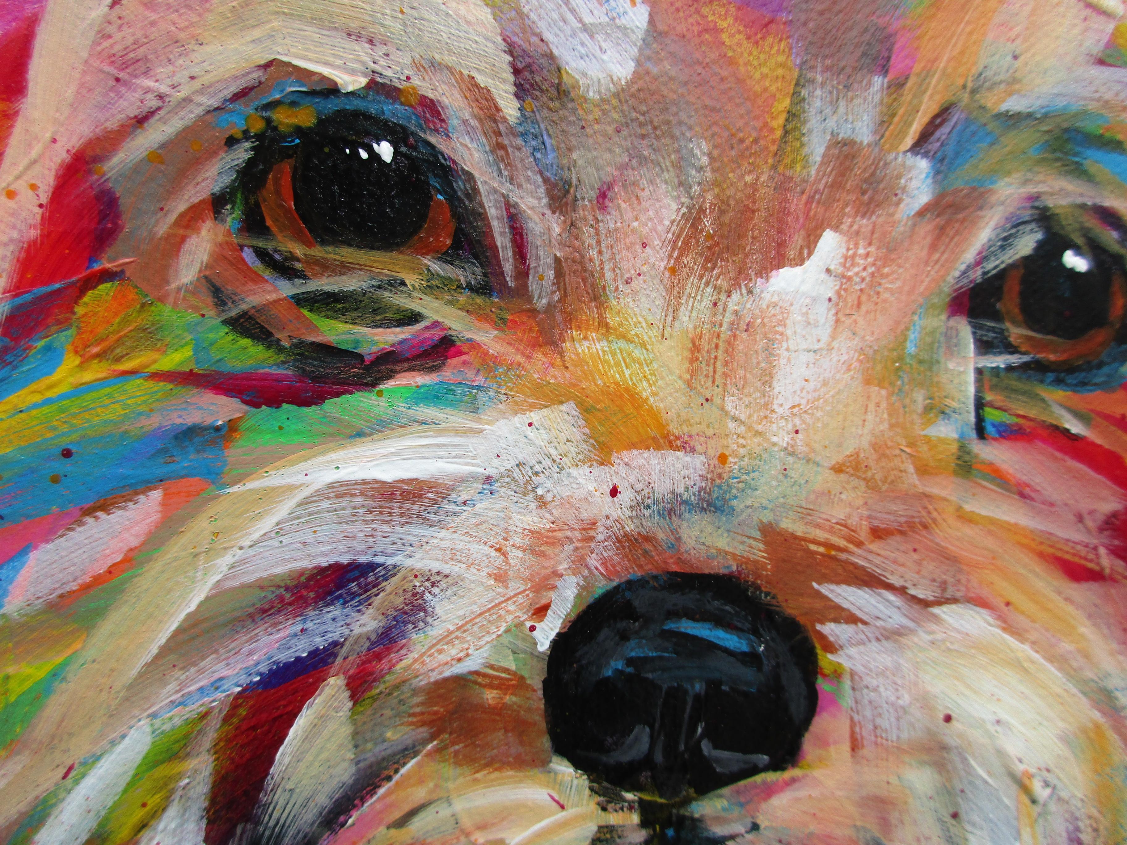 Scruffy - Painting by Tracy Miller