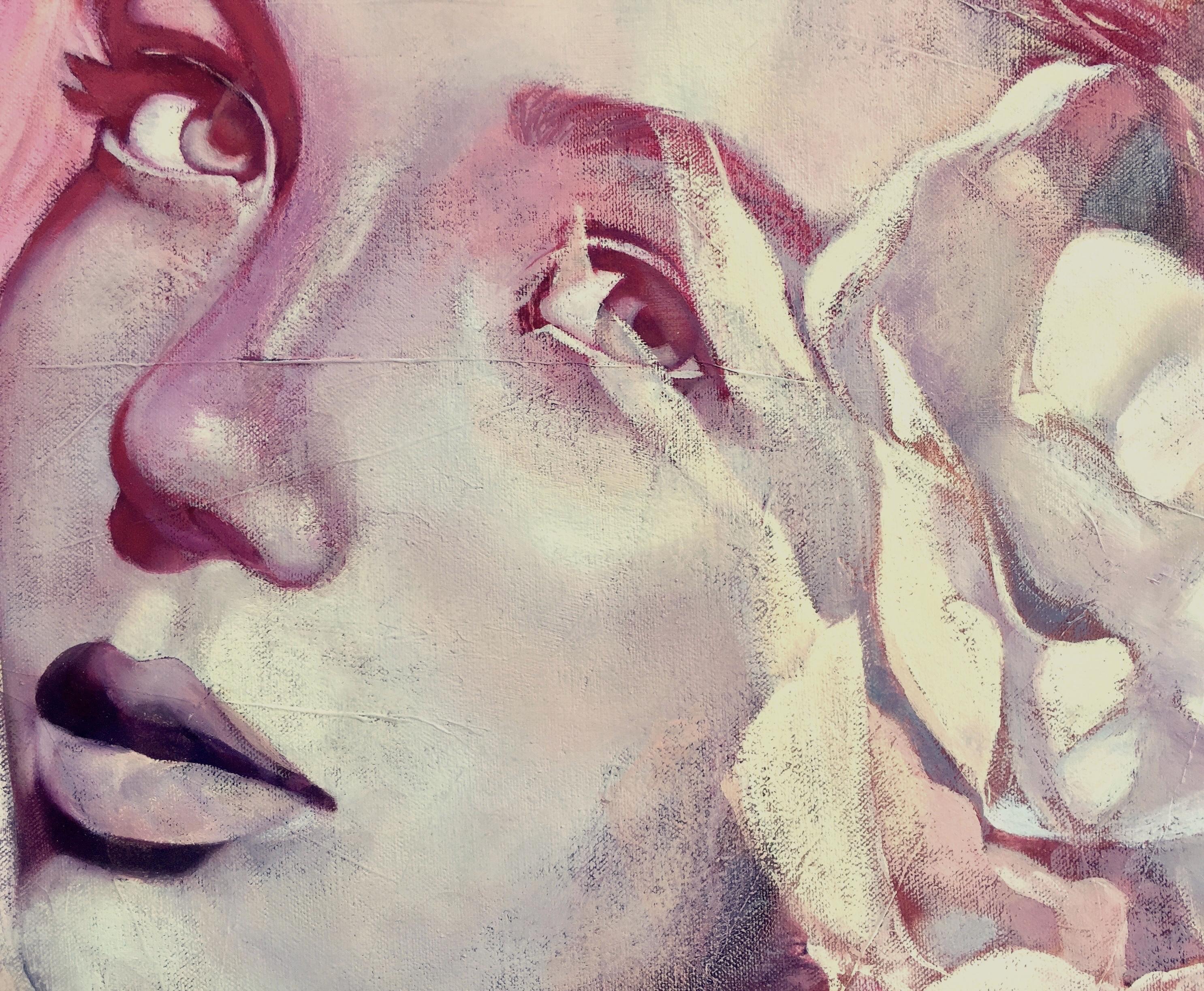 Lush - Figurative Painting Beige di Miranda Gamel