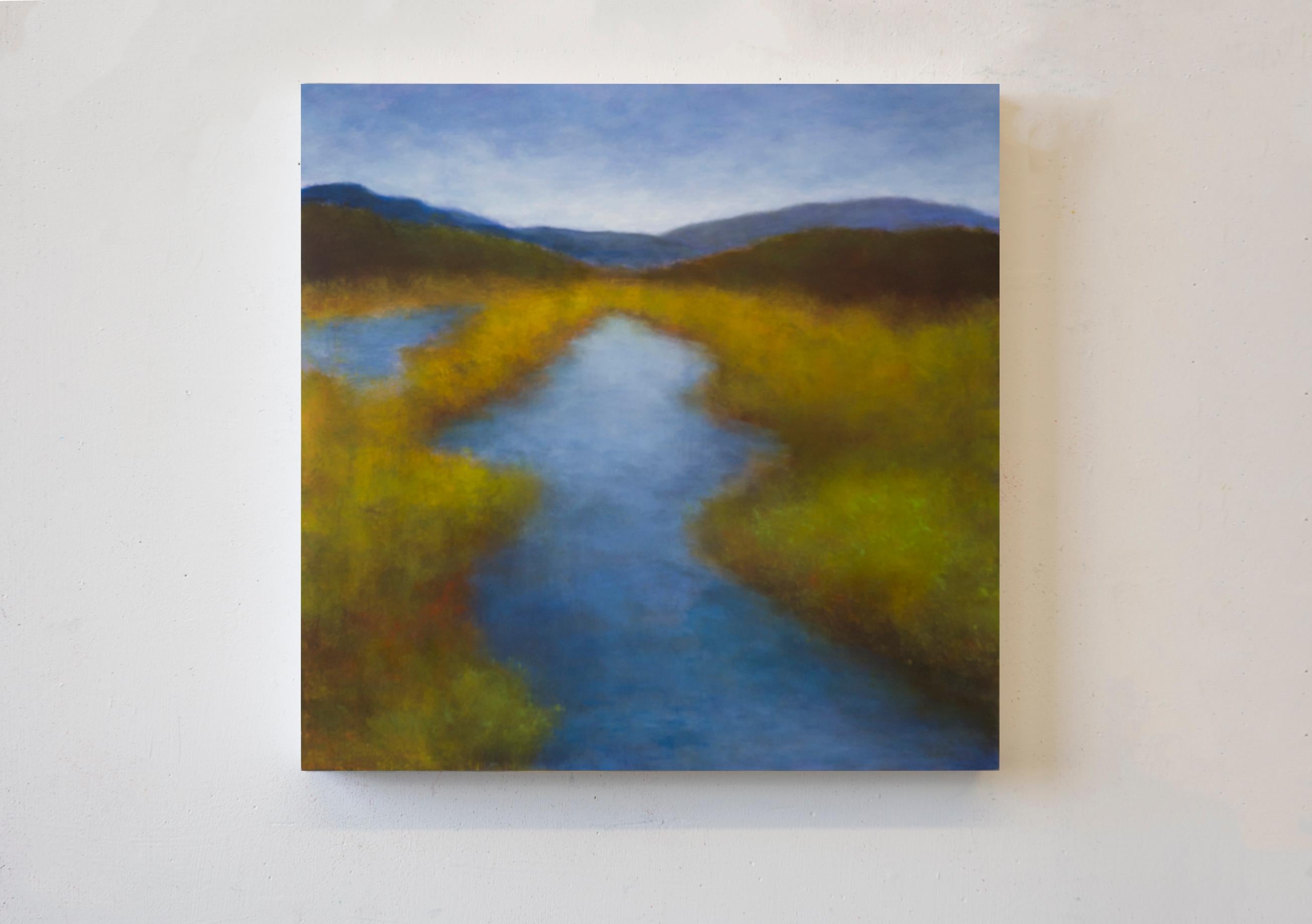 Follow the Stream - Iceland - Abstract Impressionist Painting by Victoria Veedell