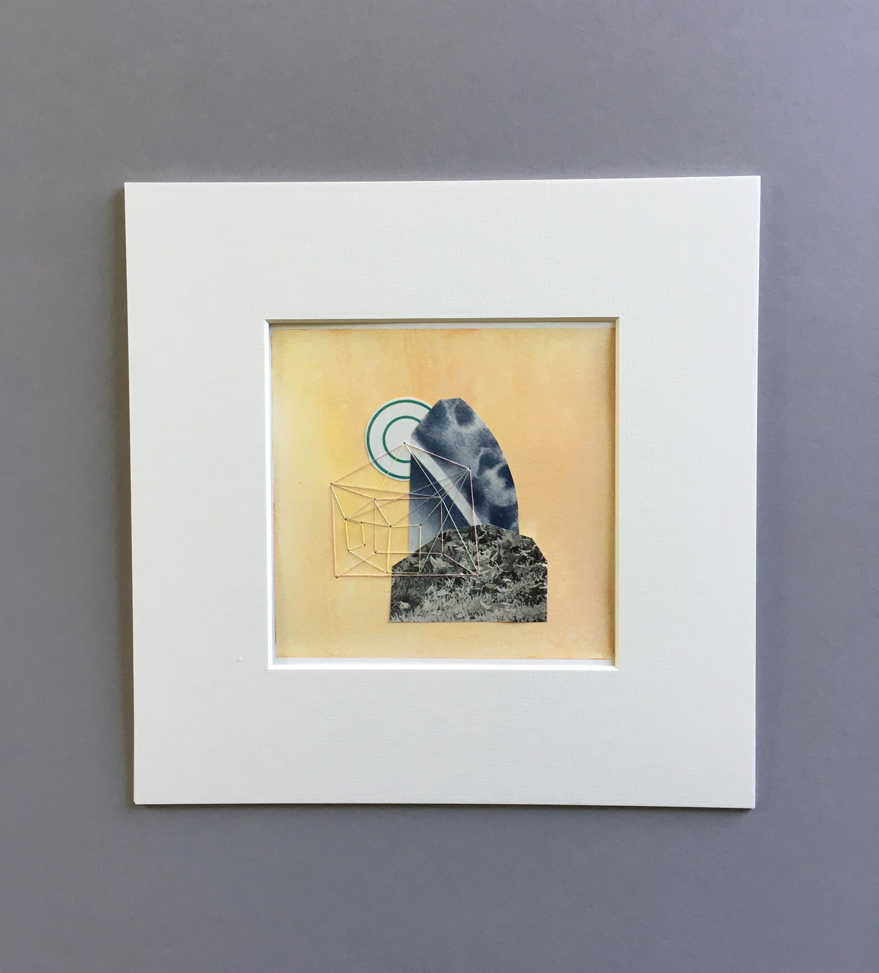 <p>Artist Comments<br />In Dreams is part of my newest series of mixed media works. I meticulously hand cut from vintage paper. The work is collage, watercolor and thread on heavy weight paper, with archival adhesive. It is matted with an archival