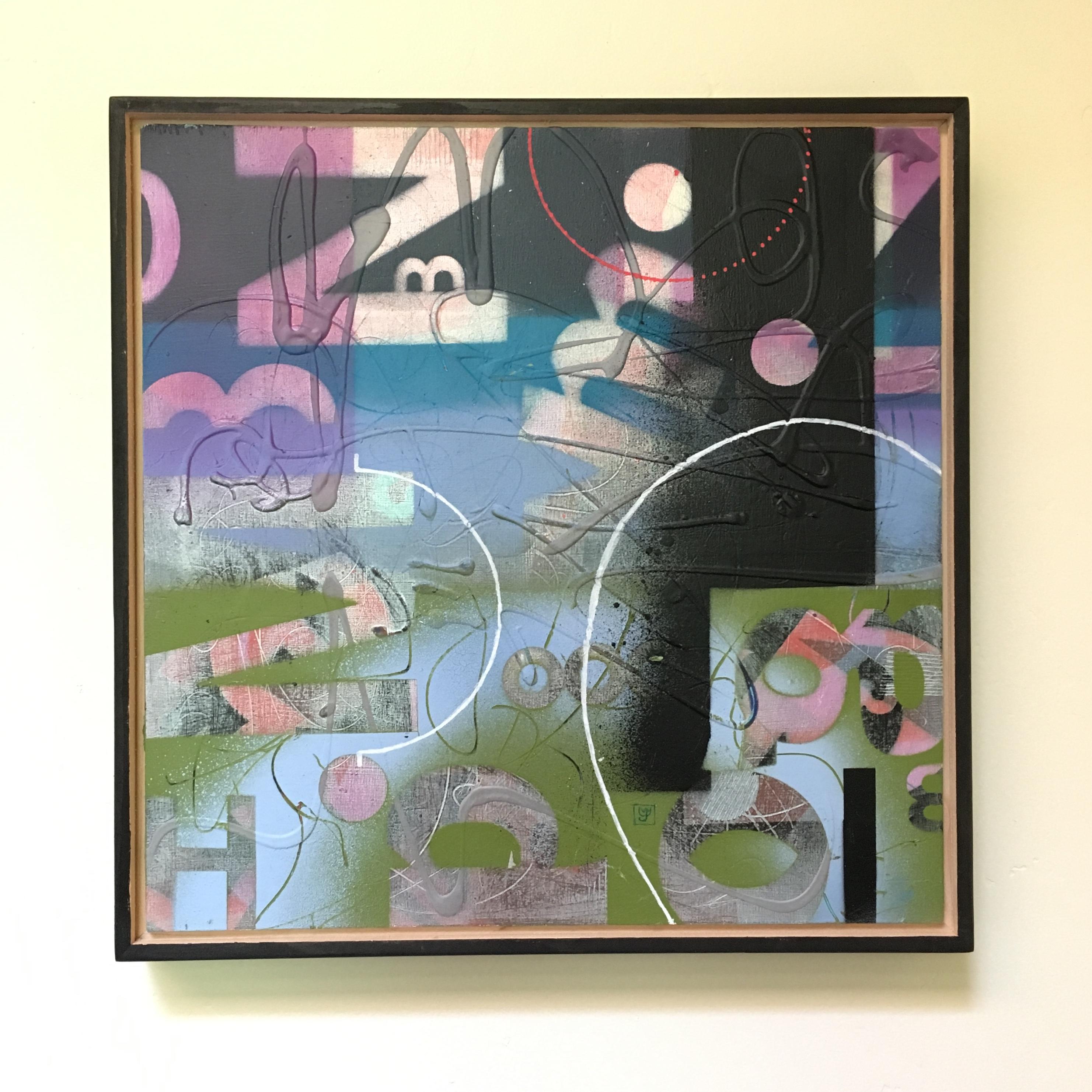 La primavera è arrivata - Painting Astratto di Janine Etherington