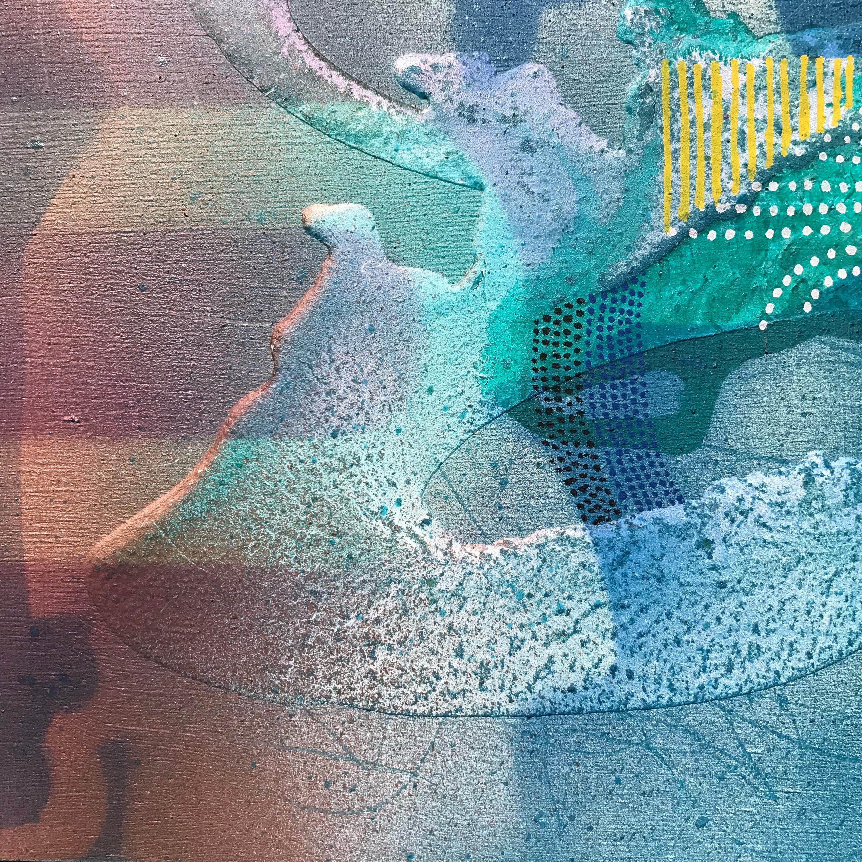 Un'altra interpretazione del blues - Painting Astratto di Janine Etherington