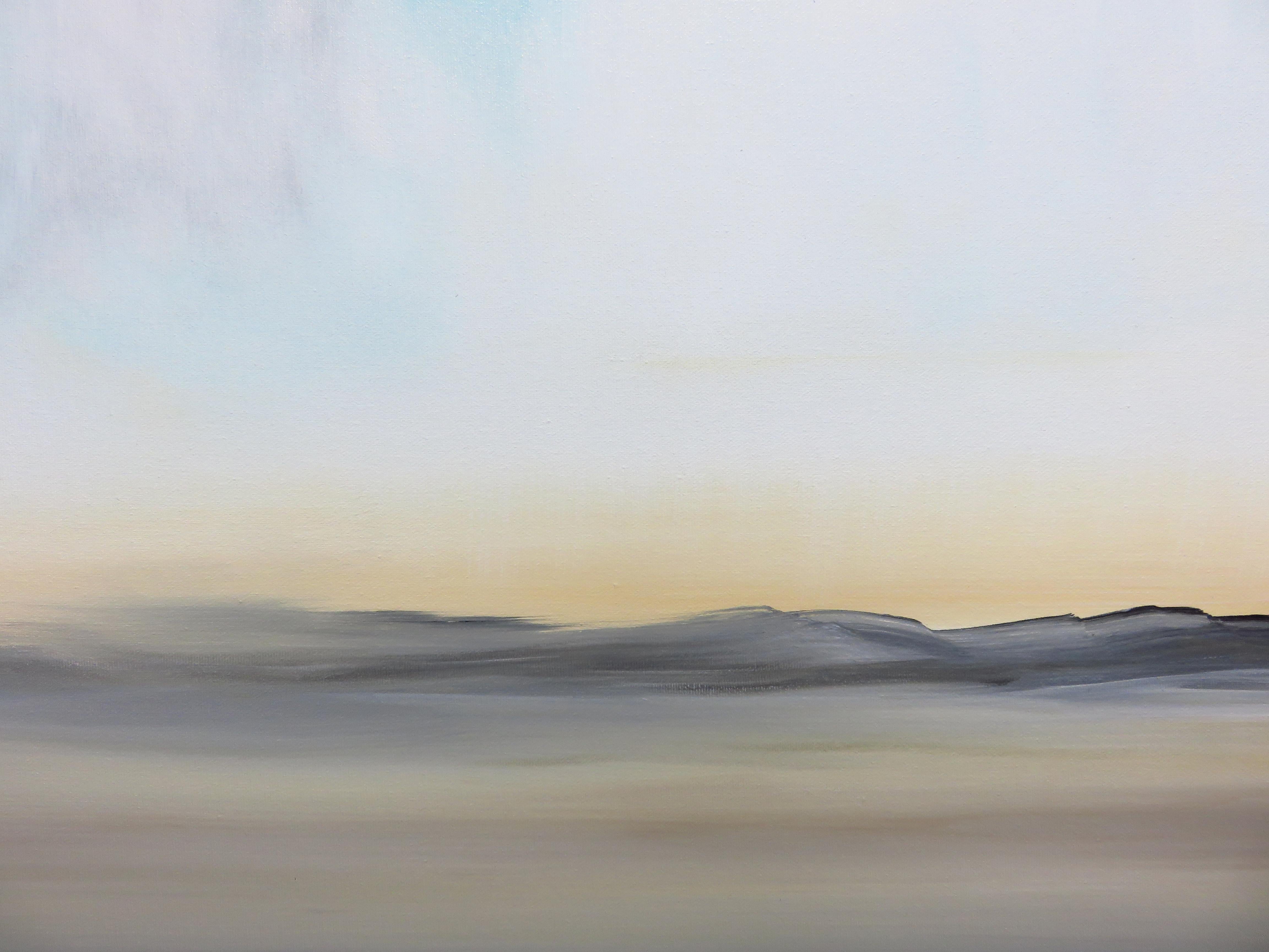 Tomorrow's Song III - Gray Landscape Painting by Jenn Williamson