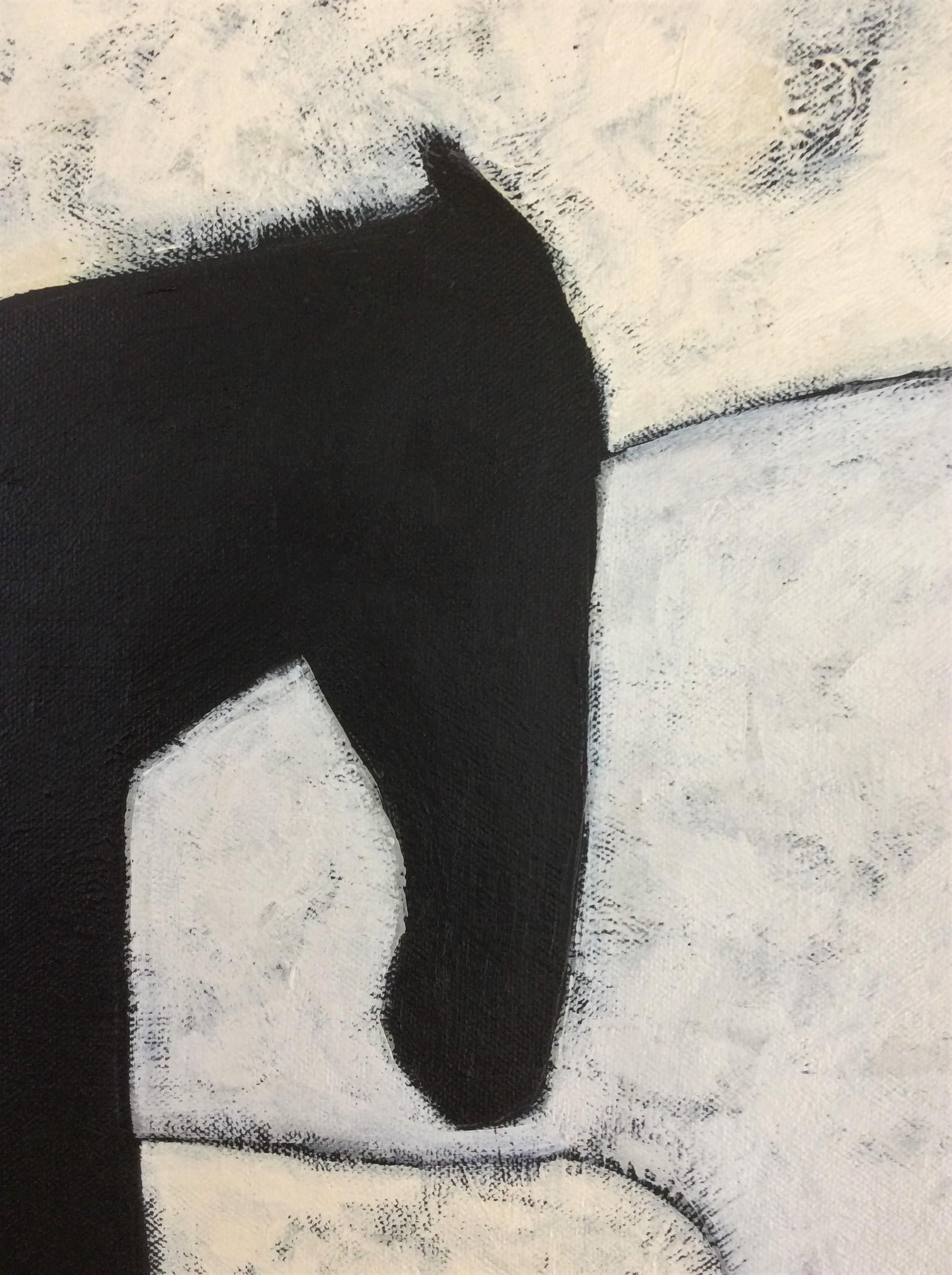 Sorgere della luna - Animal Painting Nero di Jaime Ellsworth