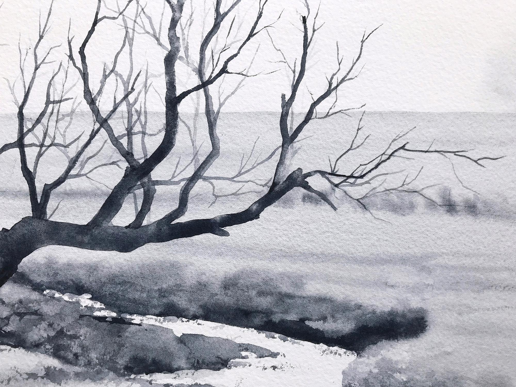 Raggiungere - Landscape Art Grigio di Jill Poyerd