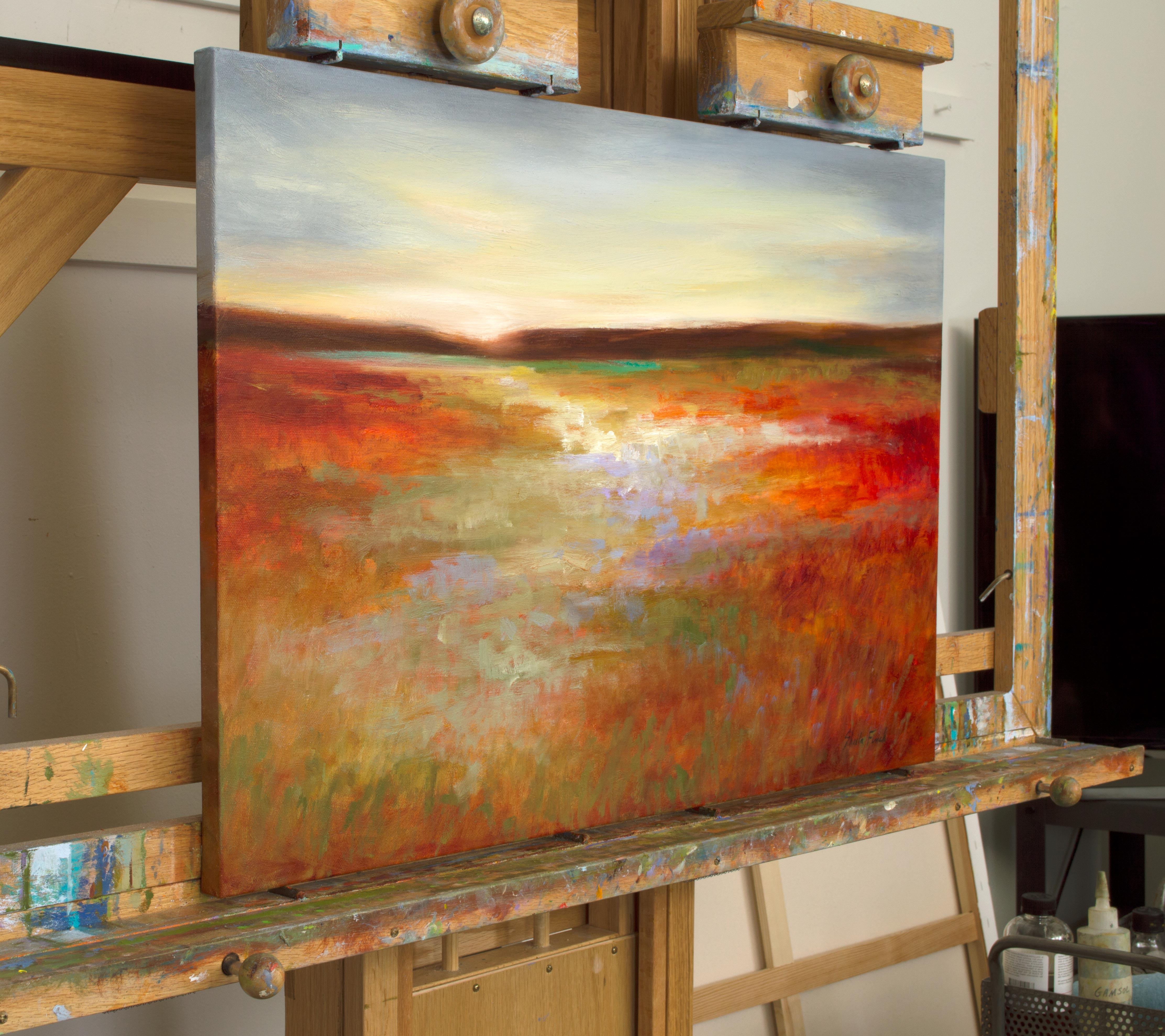 <p>Artist Comments<br>This is a painting of an Autumn meadow late in the afternoon when all the colors seemed to glow in the light of the setting sun.  </p><p>About the Artist<br>Sheila spends many hours studying clouds from the cockpit of her