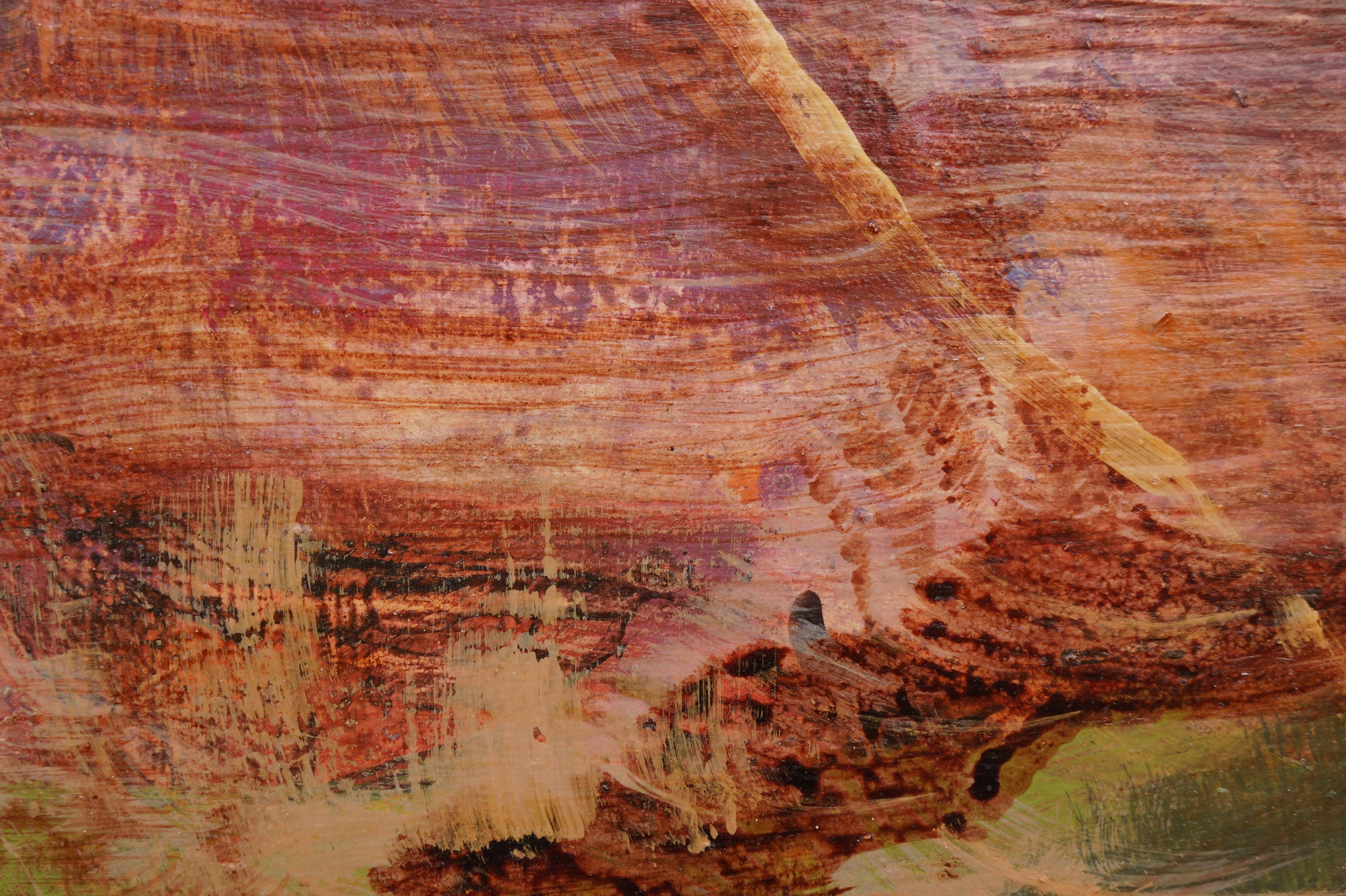Canyonlands, Original Painting - Brown Landscape Painting by Sidonie Caron