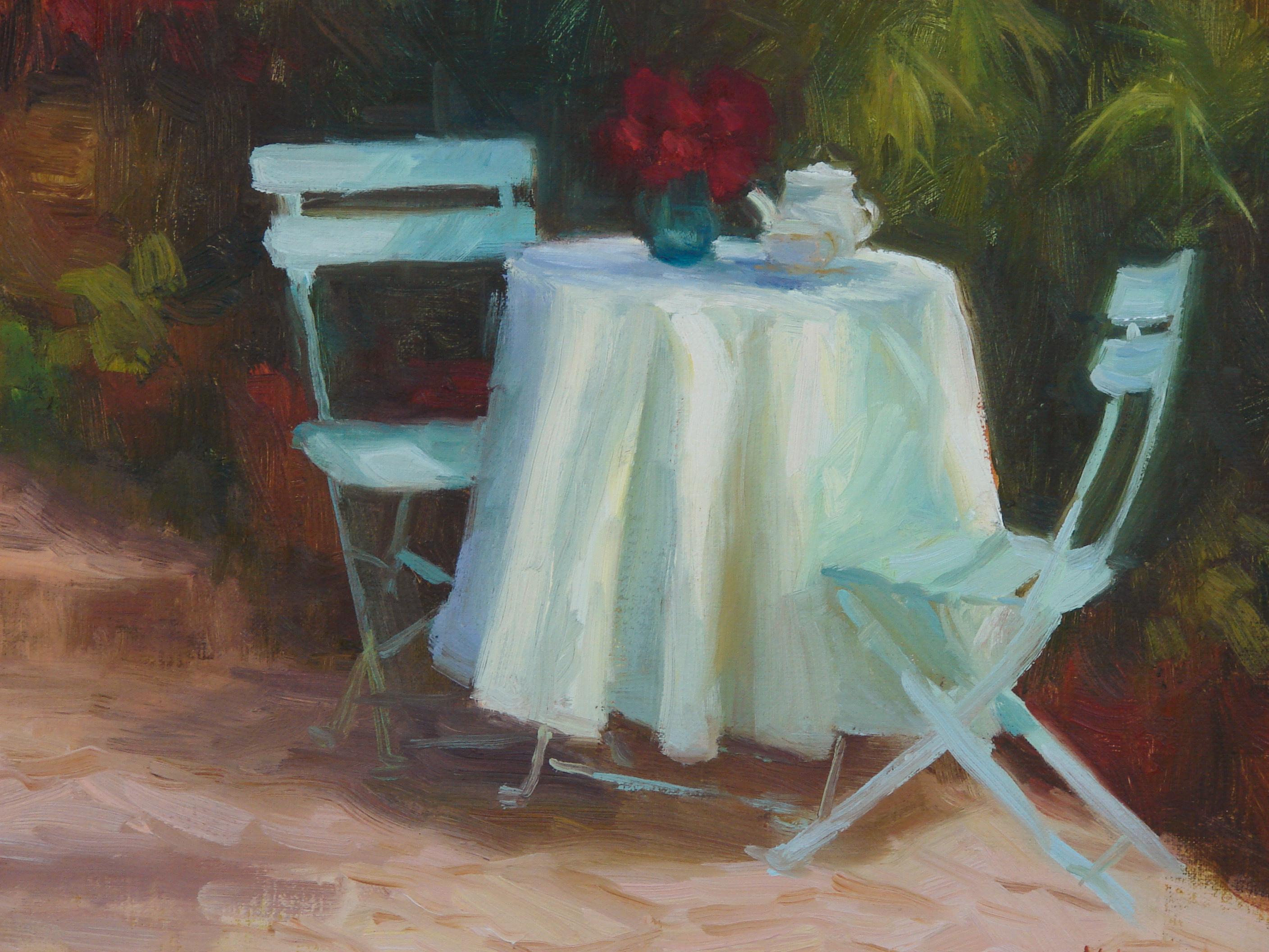 Garden Tea, Oil Painting 1